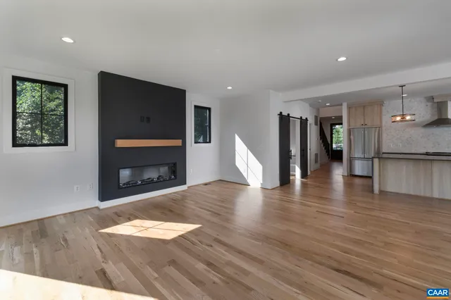 a view of a livingroom with a fireplace