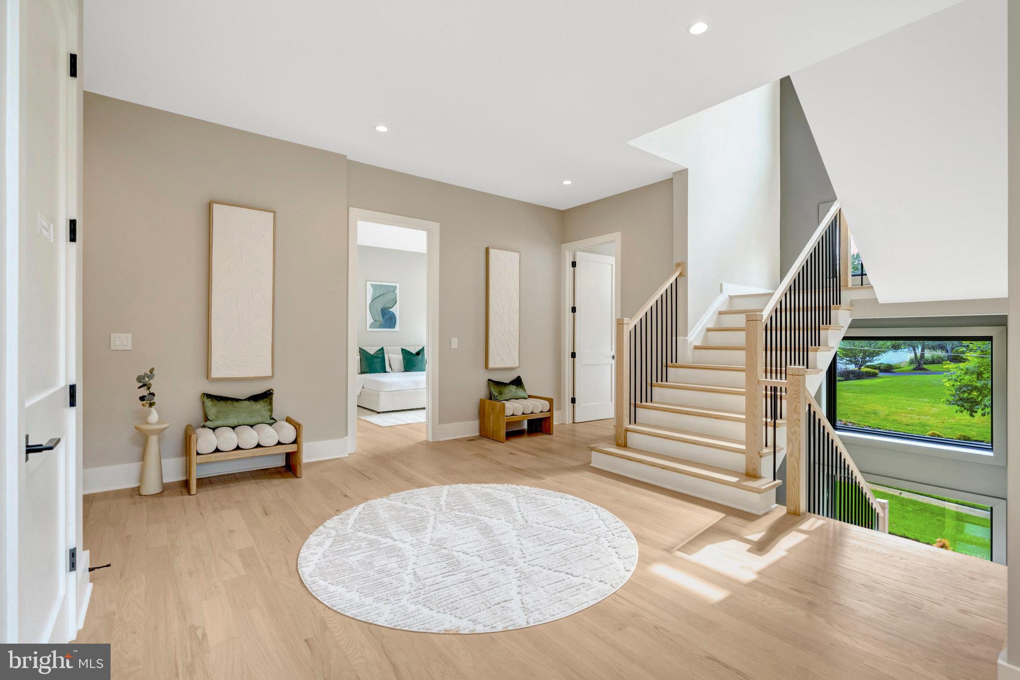 7400 Churchill Road McLean, VA 22101 - Photo 11 of 119 Craftsman style solid oak wood stairs