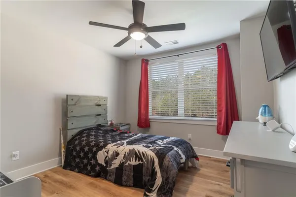 an aerial view of residential house with outdoor space