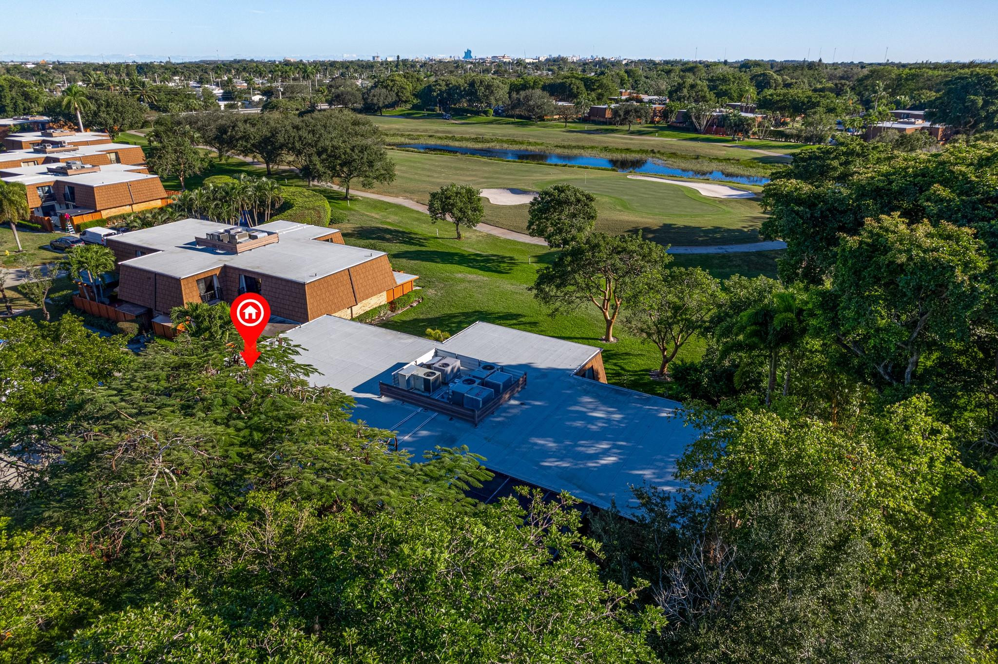 9101 Southwest 19th Place, Unit B Davie, FL 33324 - Photo 38 of 55 an aerial view of residential house with outdoor space and lake view