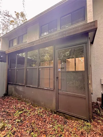 a view of a park with slide