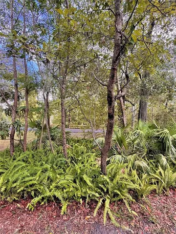 a view of a house with a yard and large tree