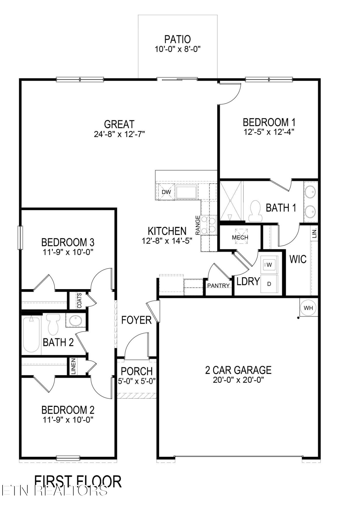 6835 Beeler Road Knoxville, TN 37918 - Photo 2 of 2 Macon - Floor Plan - Knoxville - 2048x13