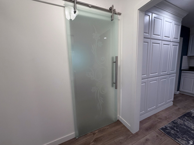 2855 South 1000 West Perry, UT 84302 - Photo 128 of 142 Full bathroom featuring dark wood finished floors and a shower stall