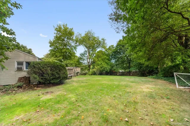 a view of a backyard with a garden