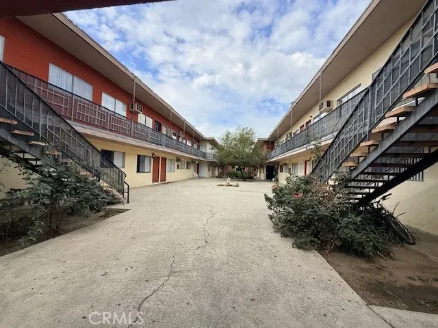 a front view of a building