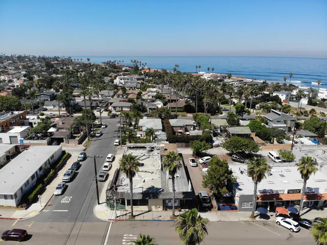 an aerial view of a city