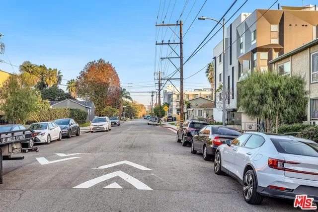a car parked in front of a building