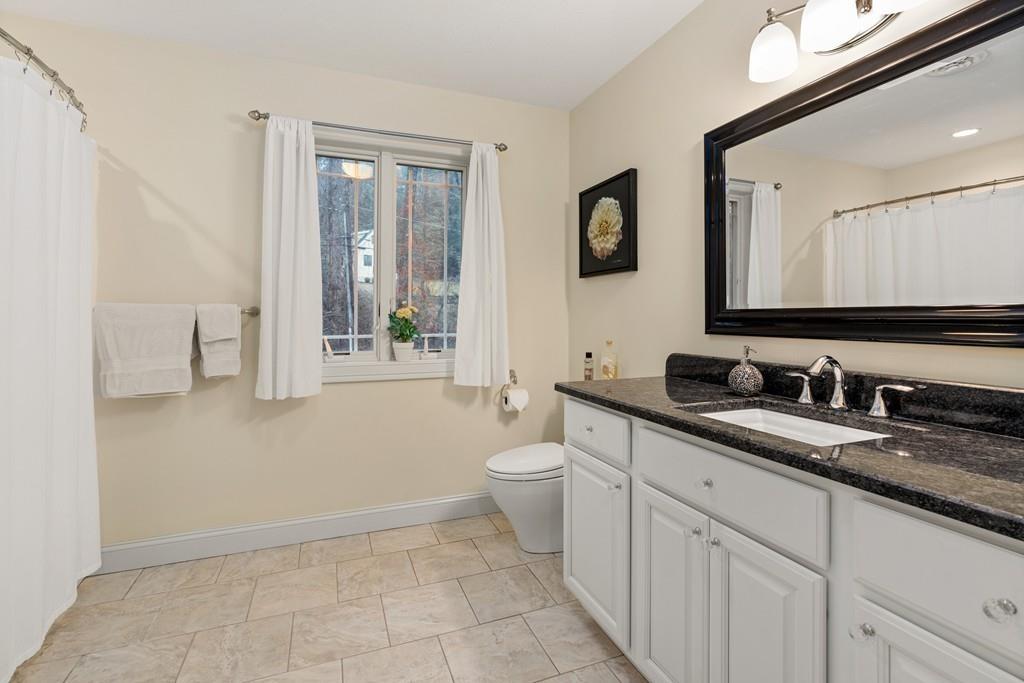 286 Big Alum Road Sturbridge, MA 01518 - Photo 34 of 42 a bathroom with a granite countertop sink mirror and a toilet