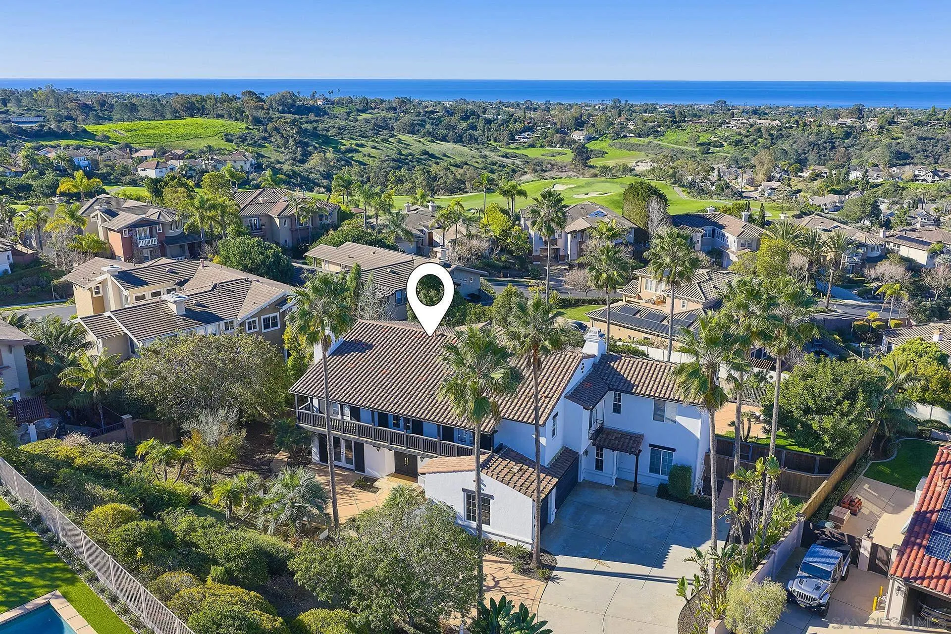 1664 Aryana Drive Encinitas, CA 92024 - Photo 37 of 38 an aerial view of residential houses with outdoor space and trees