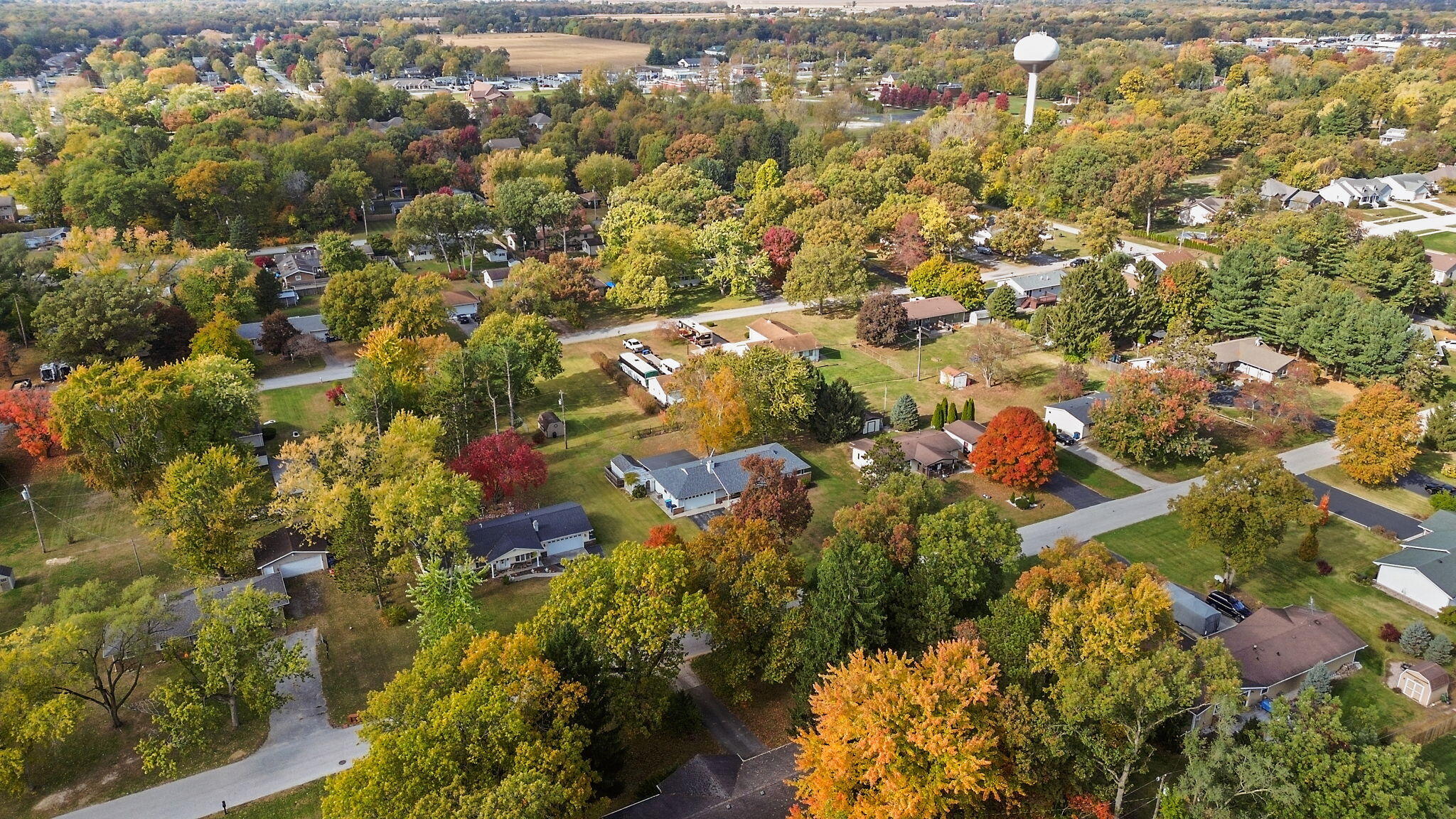 602 Forsythia Street Southeast De Motte, IN 46310 - Photo 15 of 16 an aerial view of residential houses with yard