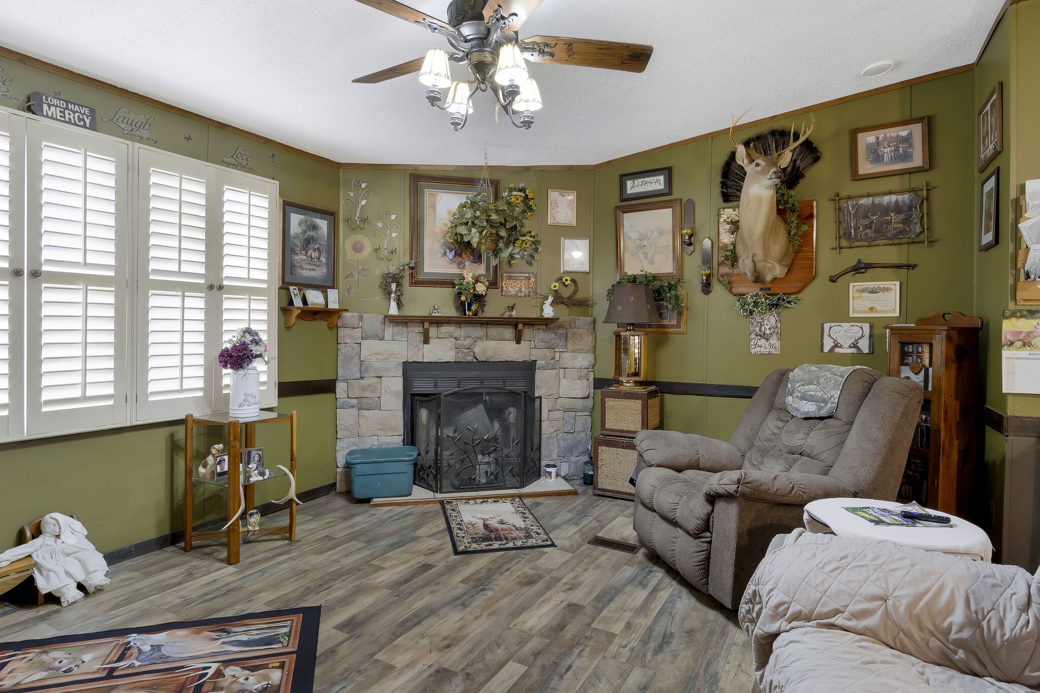 3209 Manley Drive Centerville, TN 37033 - Photo 10 of 23 a living room with furniture and a fireplace
