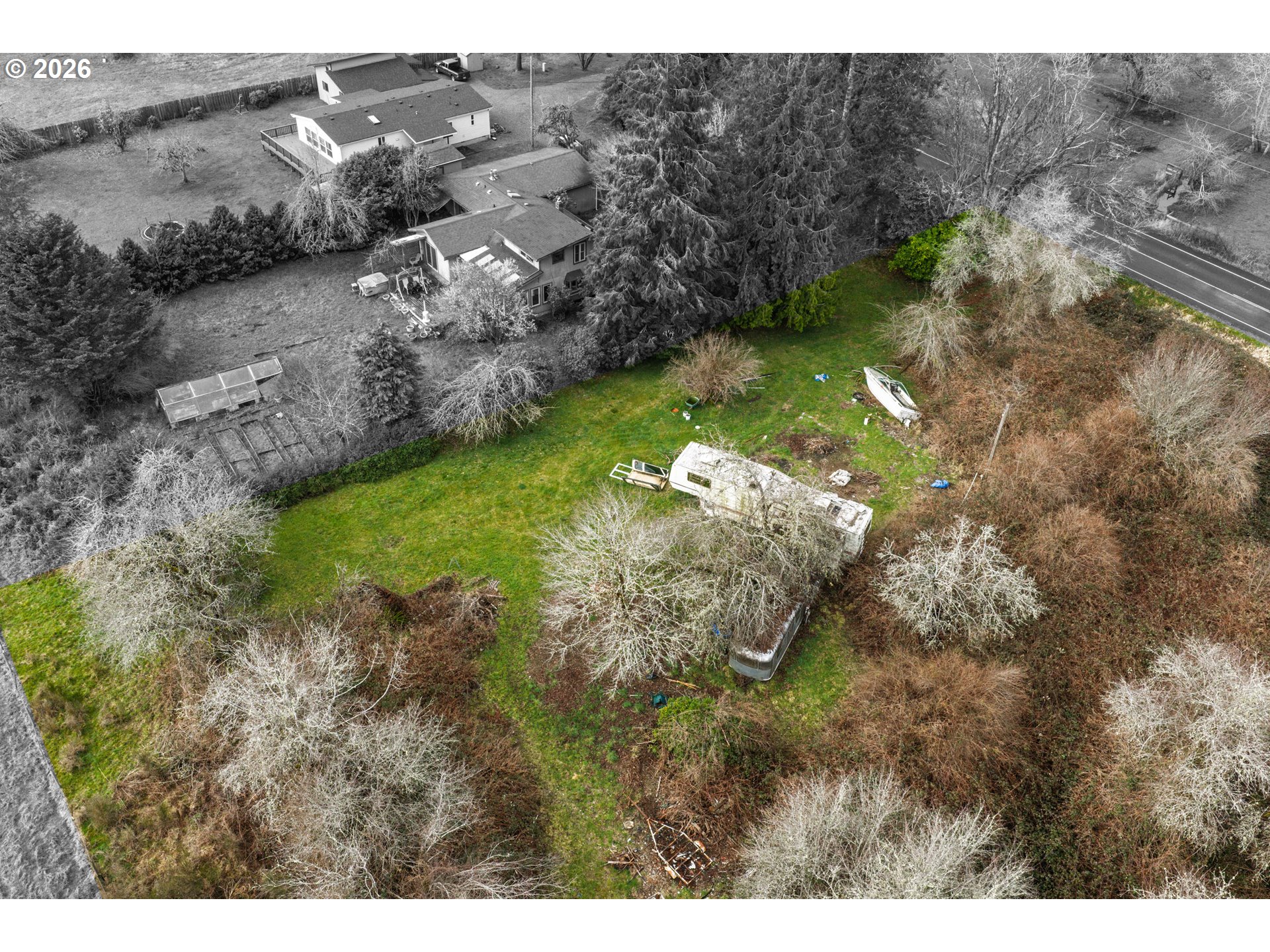1355 Moonshine Park Road Logsden, OR 97357 - Photo 2 of 4 a aerial view of a house with a yard