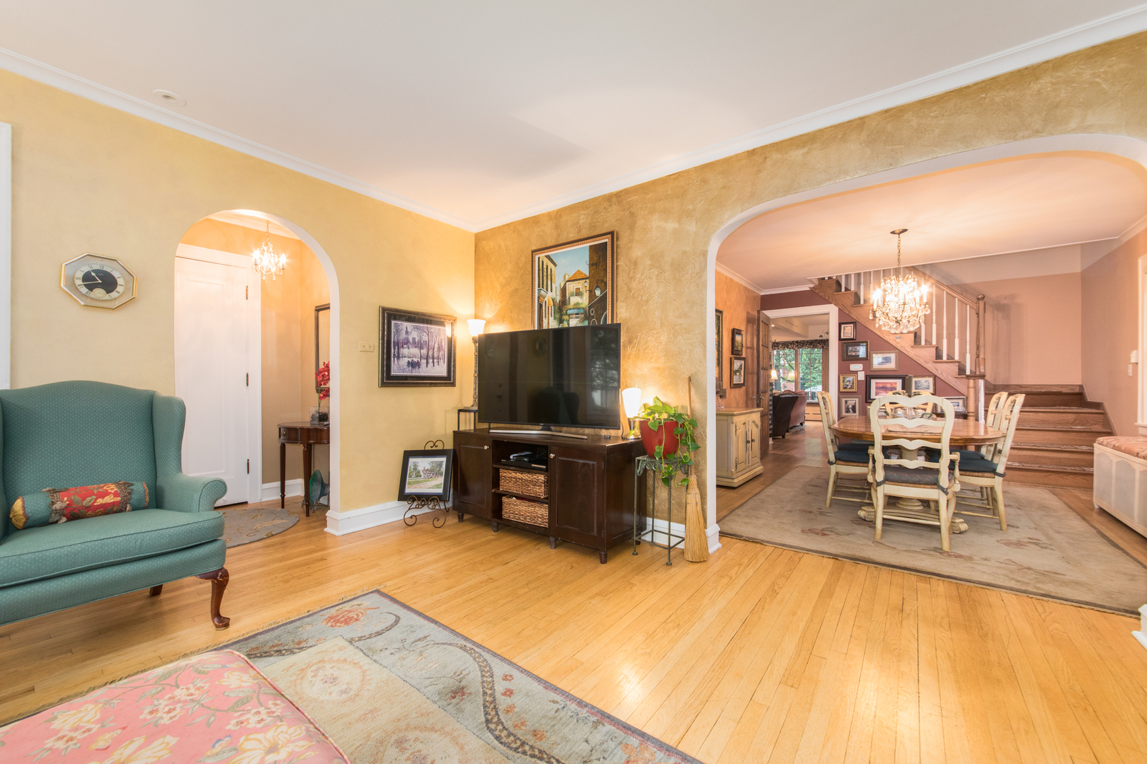 1605 South Fairview Avenue Park Ridge, IL 60068 - Photo 5 of 31 a living room with furniture and a flat screen tv