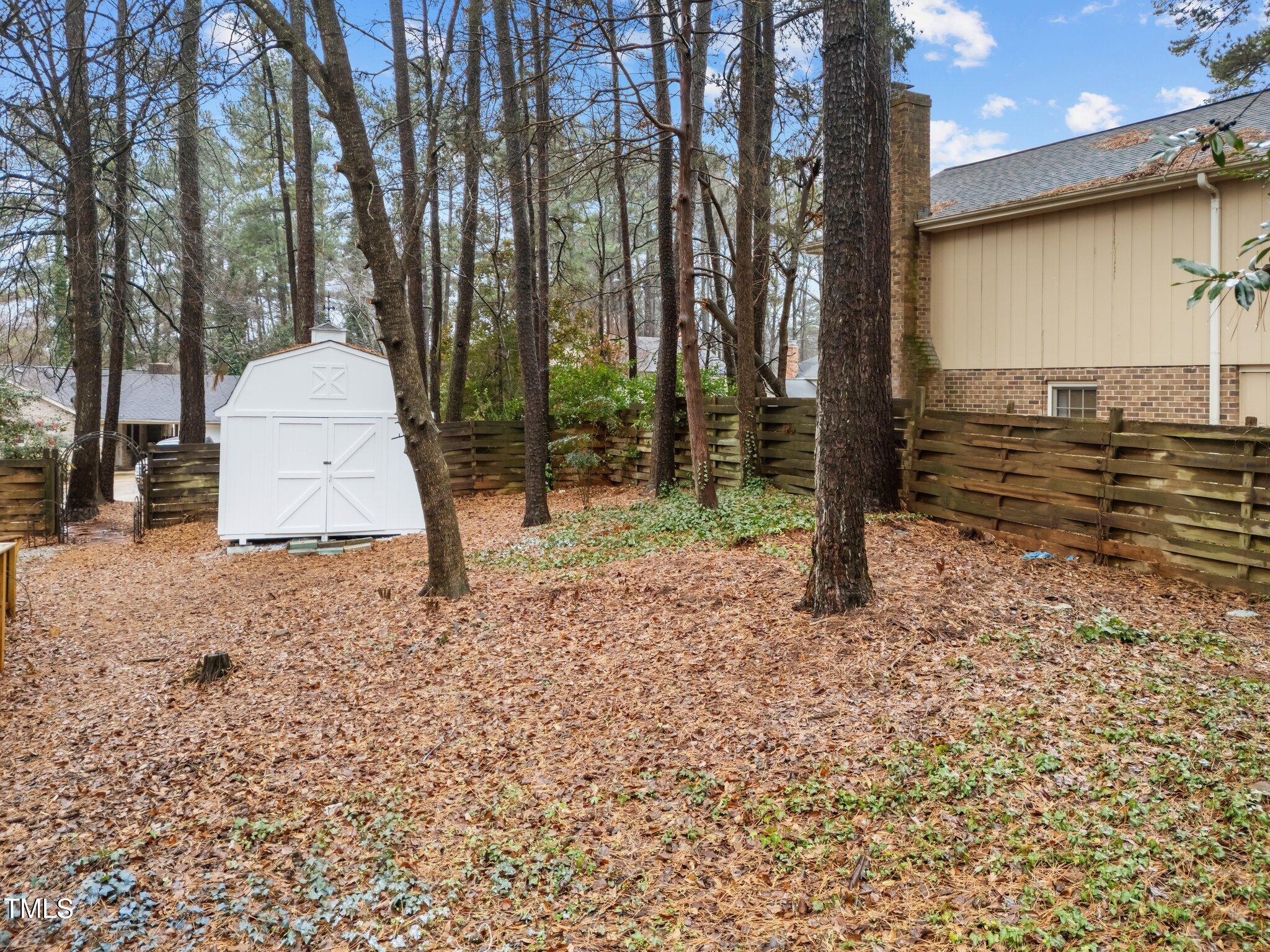 2001 Quail Ridge Road Raleigh, NC 27609 - Photo 38 of 40 a backyard of a house with lots of green space