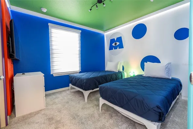 a aerial view of multiple house