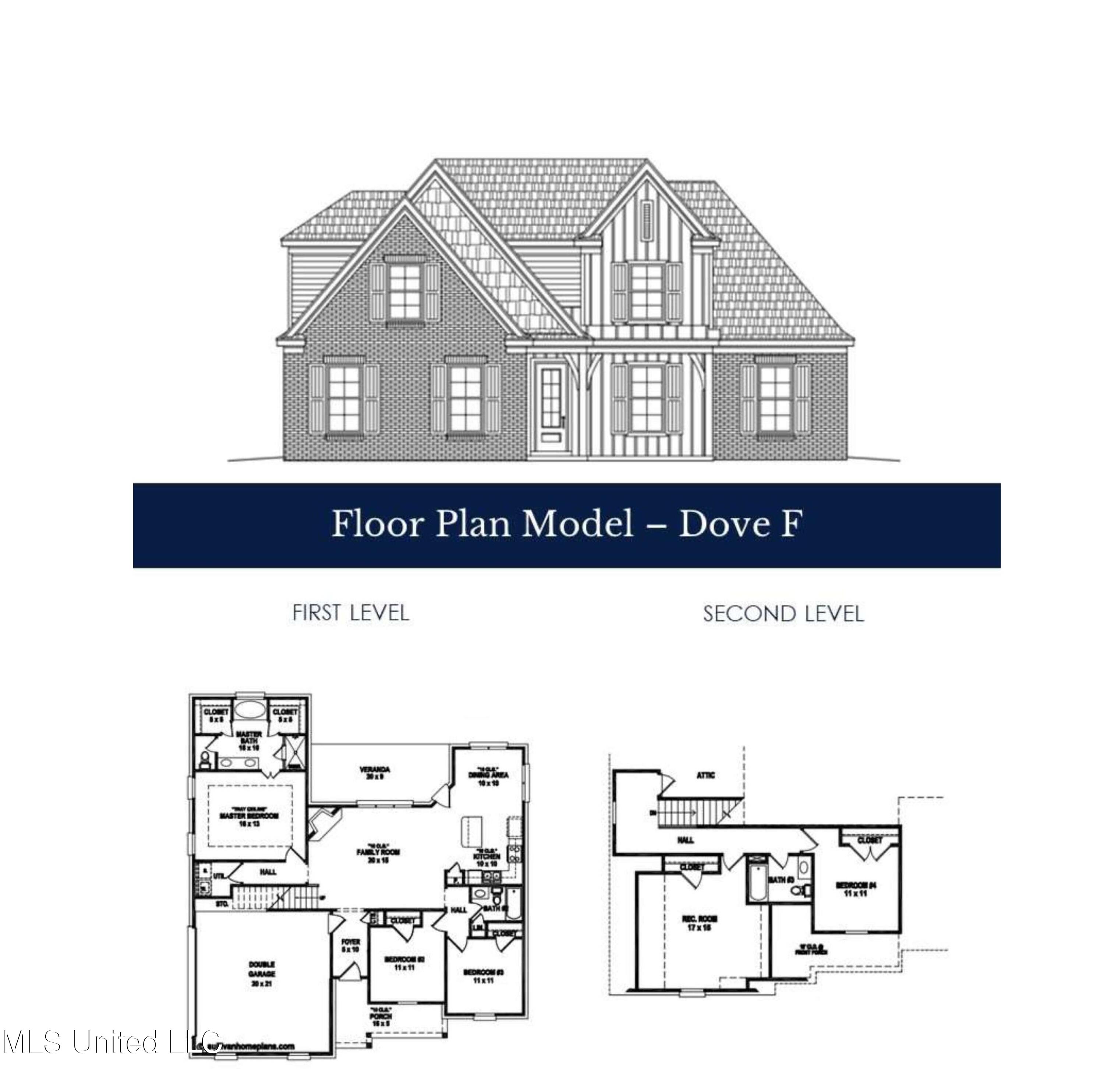 Lot 5 Centerling Roper Loop Byhalia, MS 38611 - Photo 19 of 19 Floor Plan - Dove F-page-0