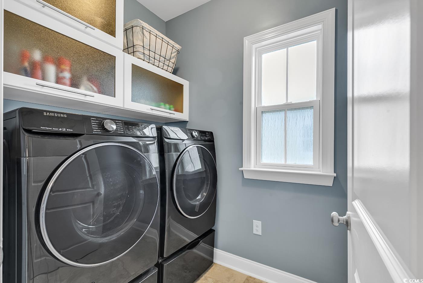 28 Pinnacle Drive Murrells Inlet, SC 29576 - Photo 23 of 40 Clothes washing area featuring light tile patterne