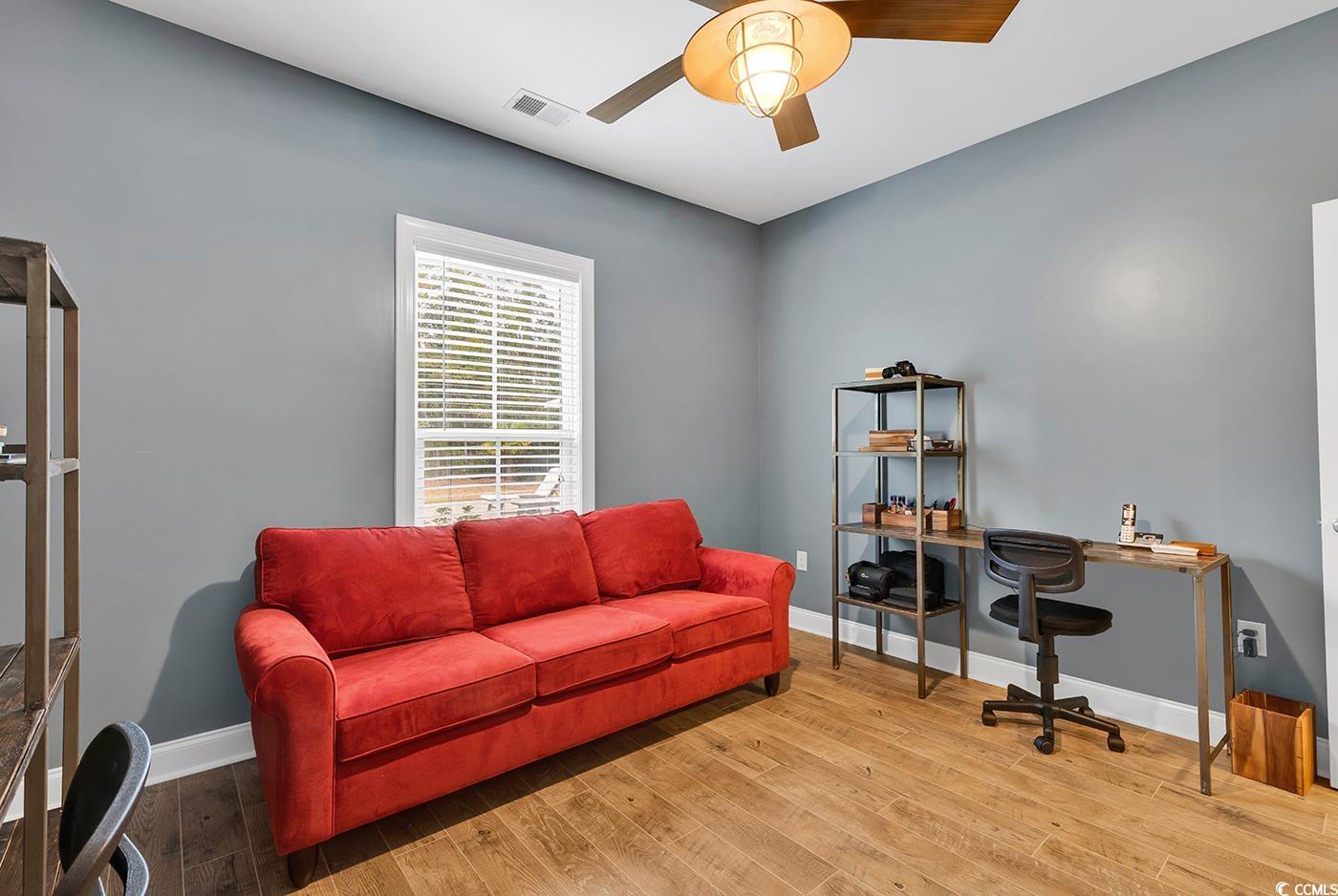 28 Pinnacle Drive Murrells Inlet, SC 29576 - Photo 34 of 40 Home office featuring ceiling fan and hardwood / w