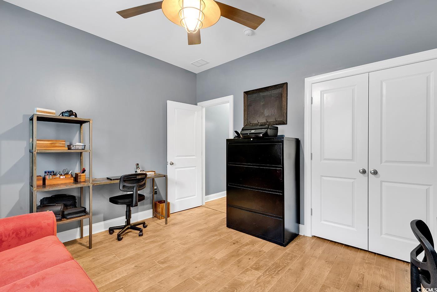 28 Pinnacle Drive Murrells Inlet, SC 29576 - Photo 35 of 40 Home office featuring ceiling fan and light wood-t