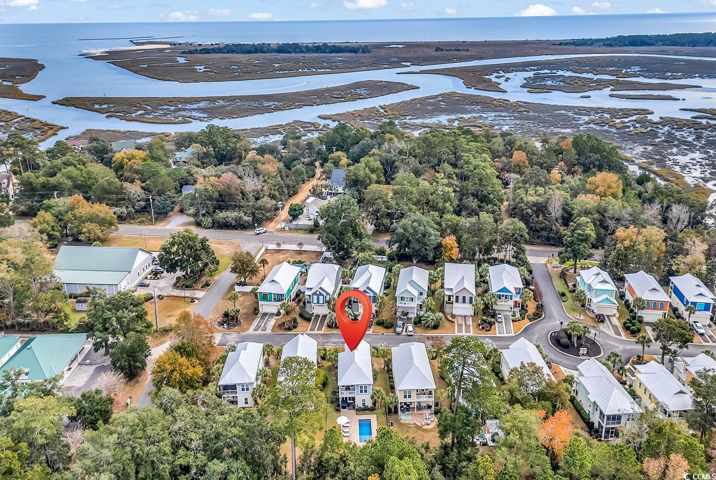 28 Pinnacle Drive Murrells Inlet, SC 29576 - Photo 37 of 40 Aerial view with a water view