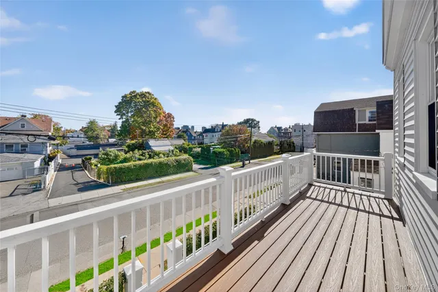 a view of city from a balcony