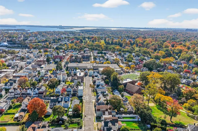 an aerial view of a city