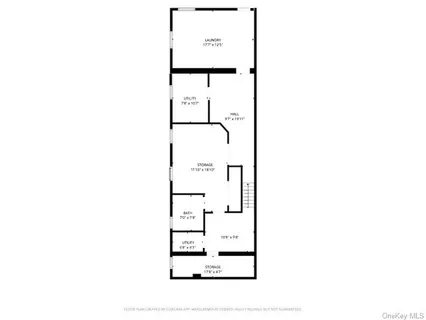 a picture of a bench in front of a wall