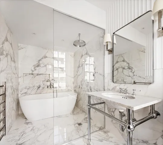 a work room with furniture and wooden floor