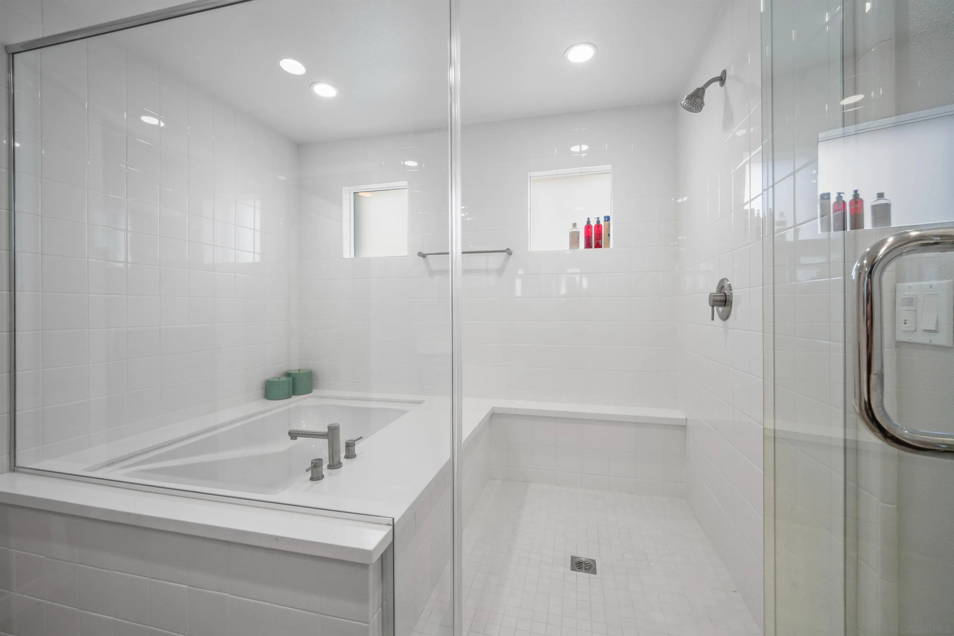 8329 Ridge Court San Diego, CA 92108 - Photo 33 of 39 a bathroom with a sink a toilet and shower