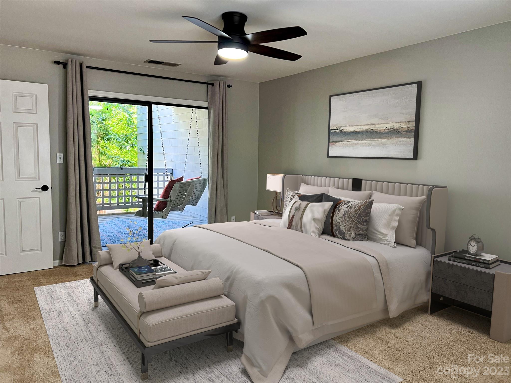 226 Queens Road Charlotte, NC 28204 - Photo 7 of 24 a bedroom with bed and a window