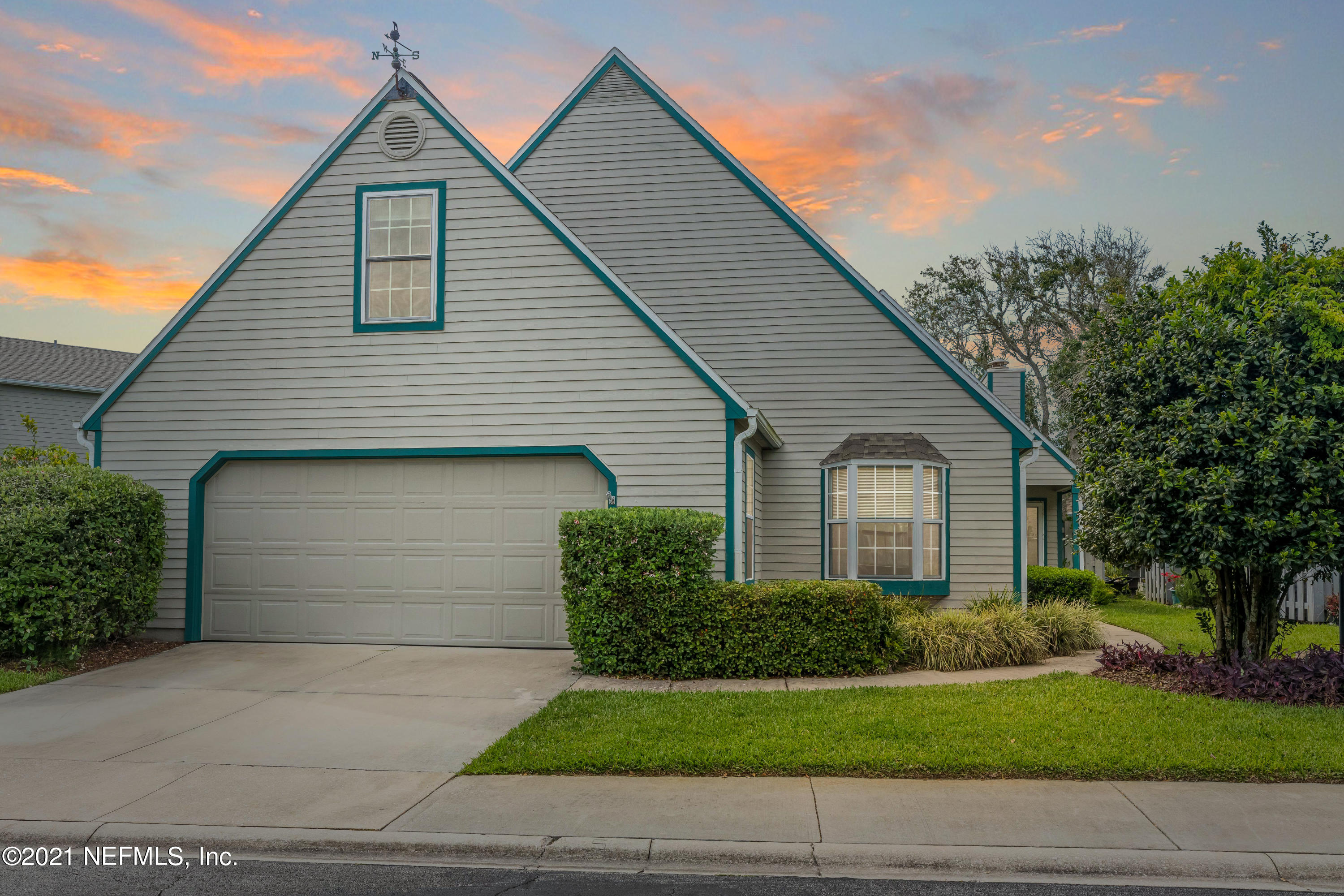 Sunset front of property