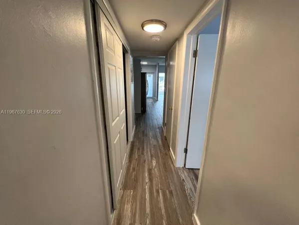 a view of hallway with stairs