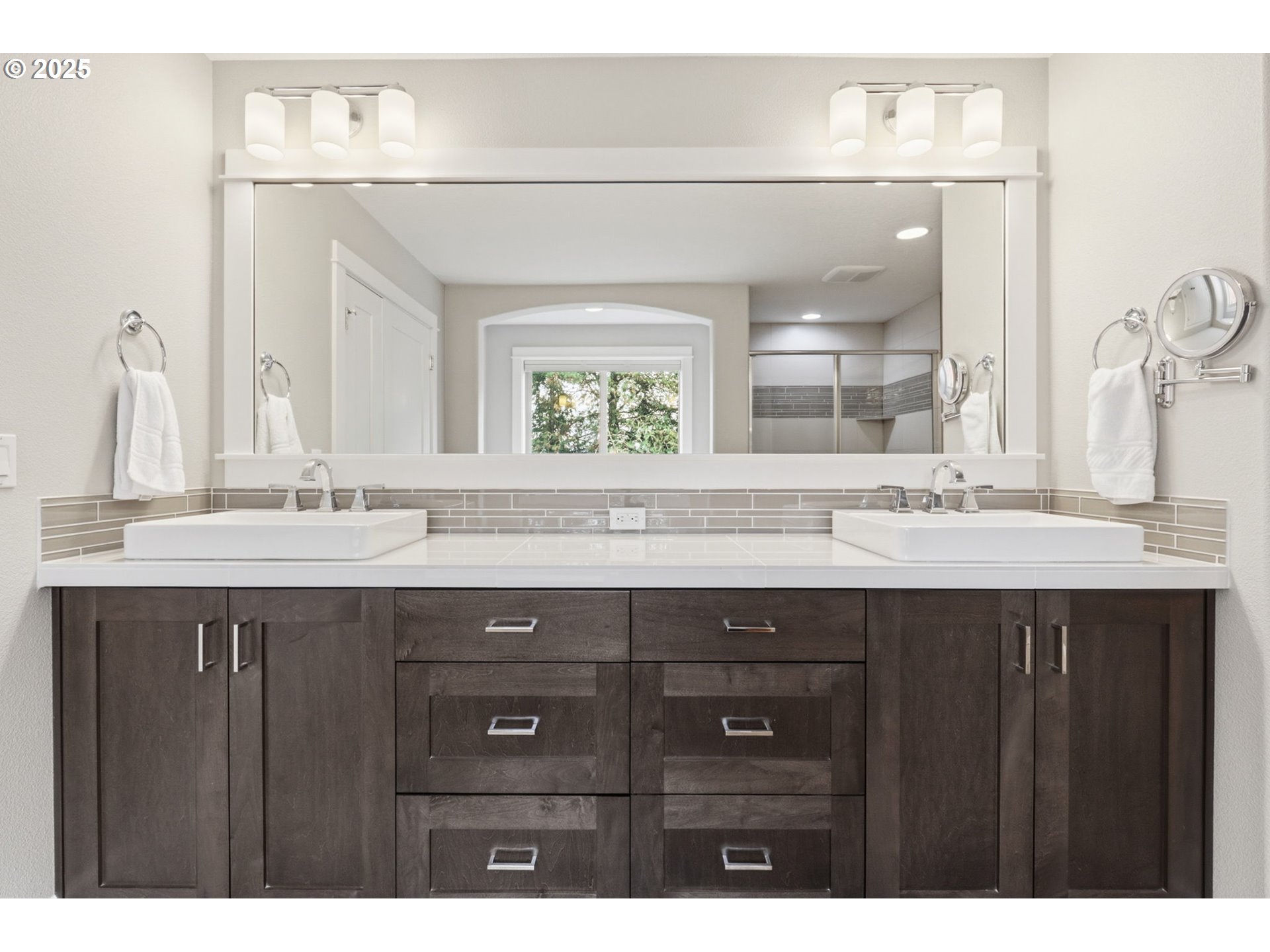 28337 Southwest Morningside Avenue Wilsonville, OR 97070 - Photo 22 of 48 a bathroom with a sink vanity and mirror