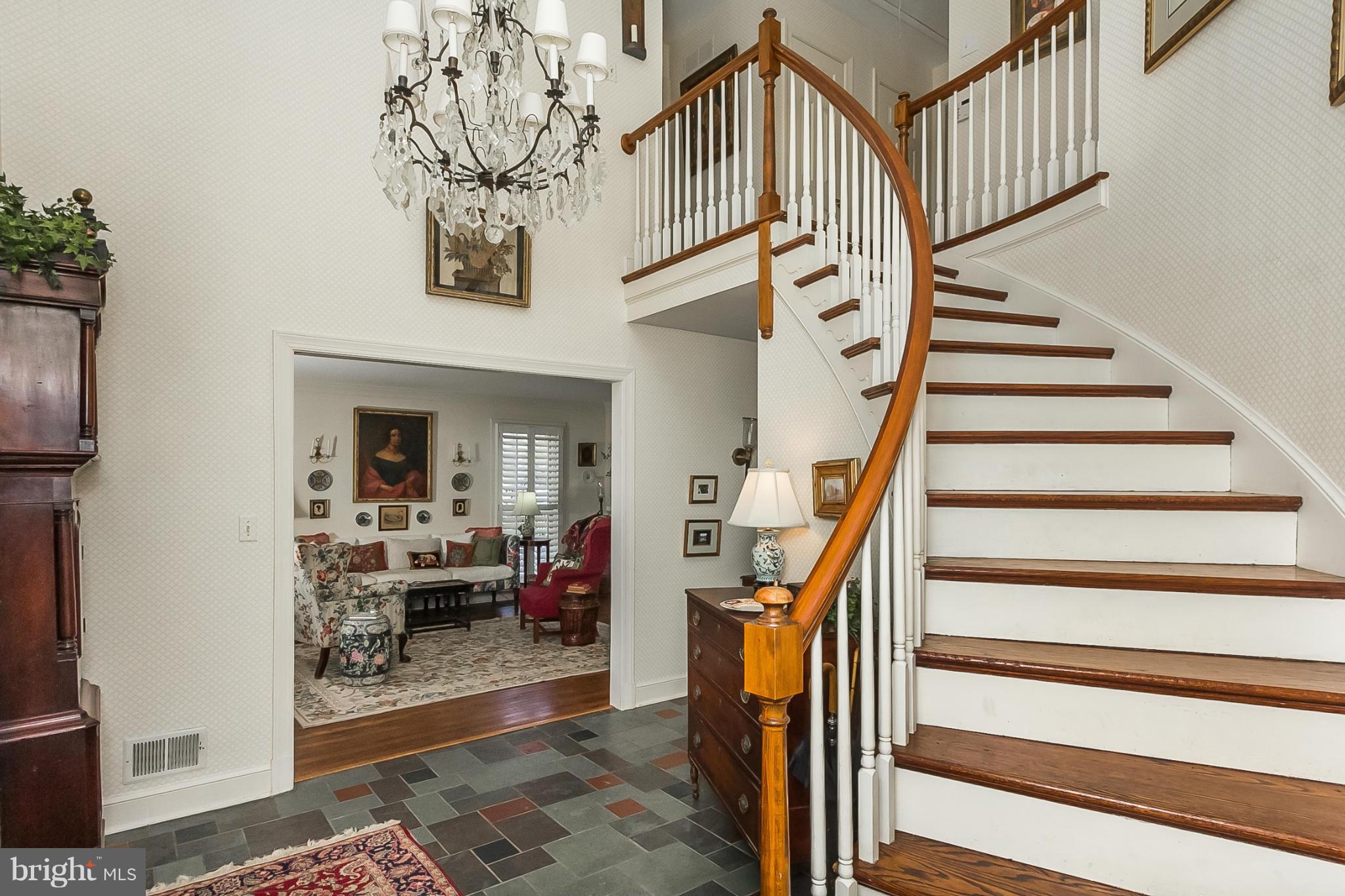 9 Charlesbrooke Road Baltimore, MD 21212 - Photo 4 of 30 Curved Staircase / Slate Floor