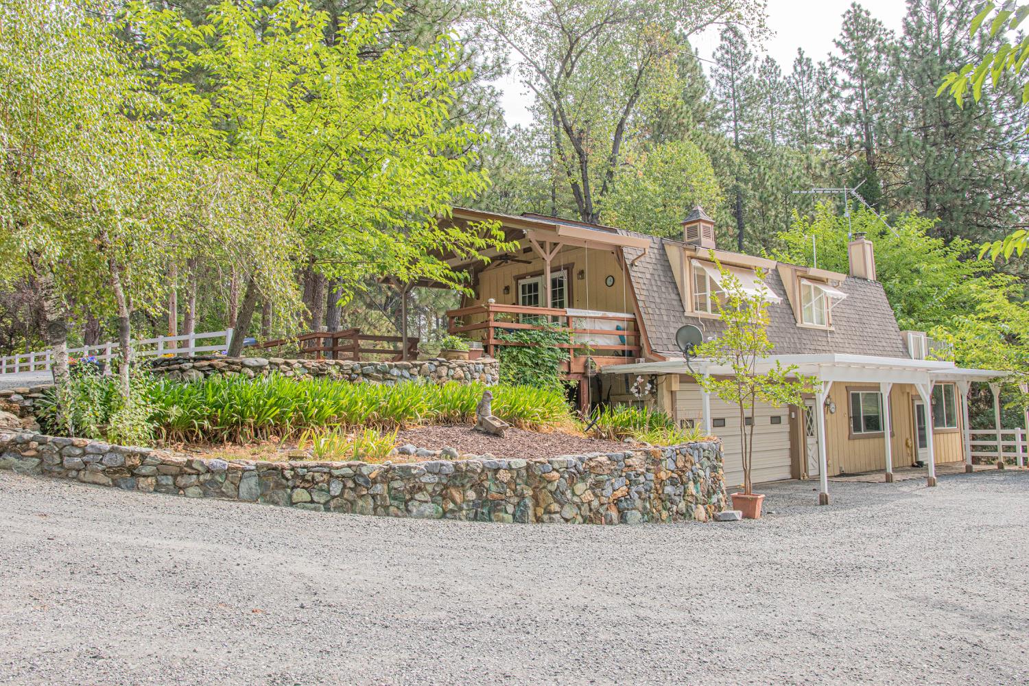 front view of a house with a street