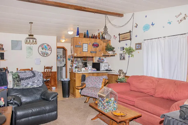 a living room with furniture and a couch