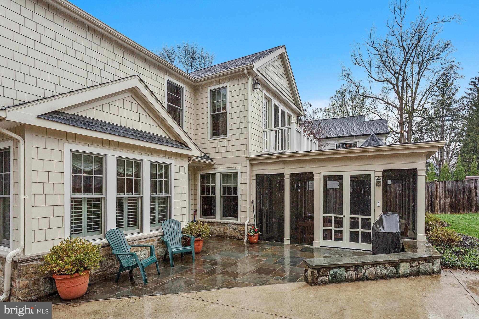 8021 Aberdeen Road Bethesda, MD 20814 - Photo 22 of 24 Rear View and Stone Patio