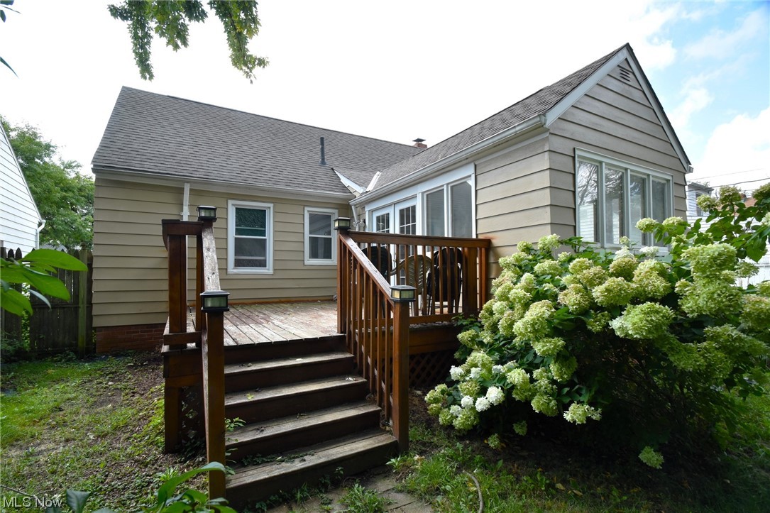 4205 Okalona Road South Euclid, OH 44121 - Photo 20 of 21 Rear view of property featuring a deck.