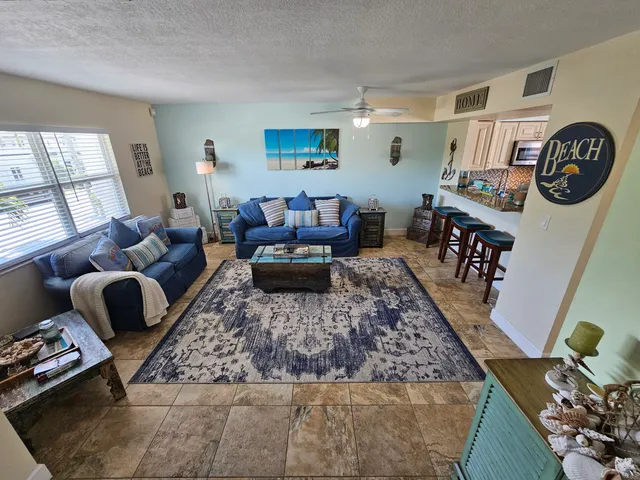 a living room with furniture rug and window