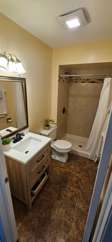 1133 South Finley Road, Unit 404 Lombard, IL 60148 - Photo 10 of 18 a bathroom with a sink toilet and shower