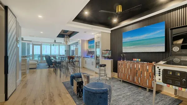 a very nice looking room with a large window