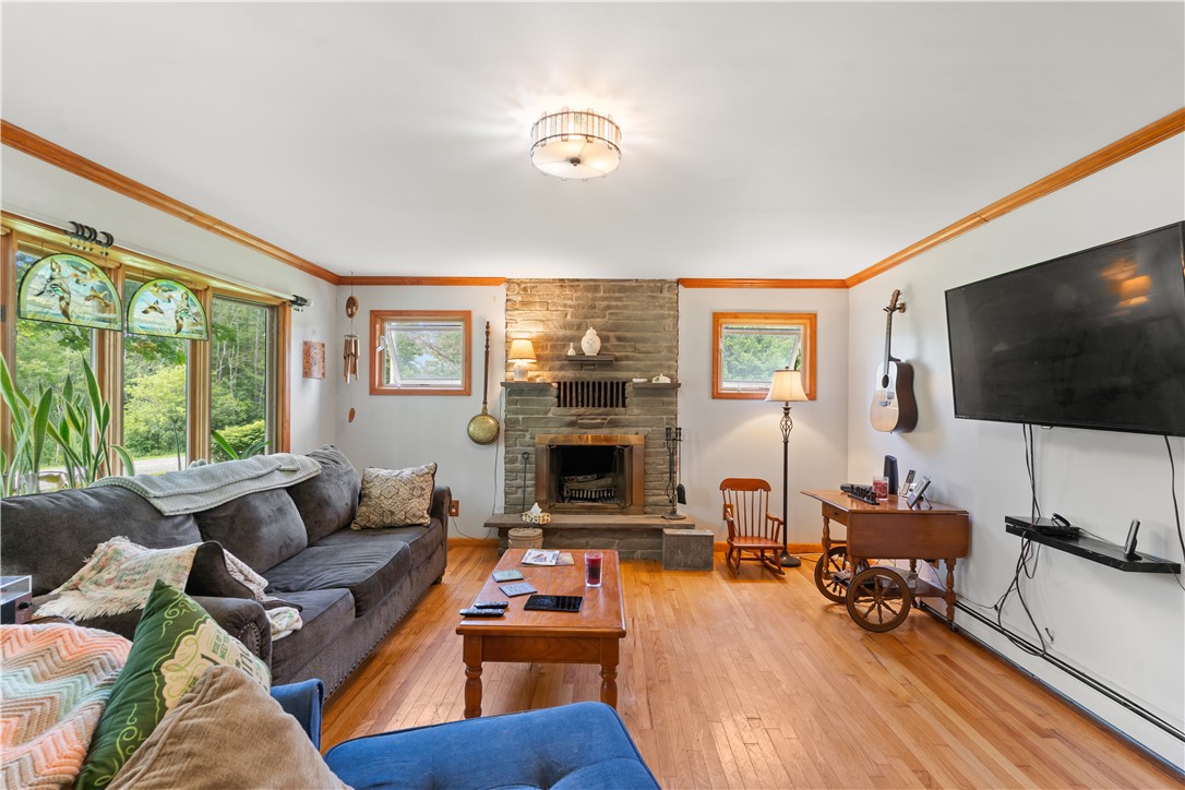 2000 County Rte 50 Dansville, NY 14807 - Photo 11 of 43 living room with wood fireplace