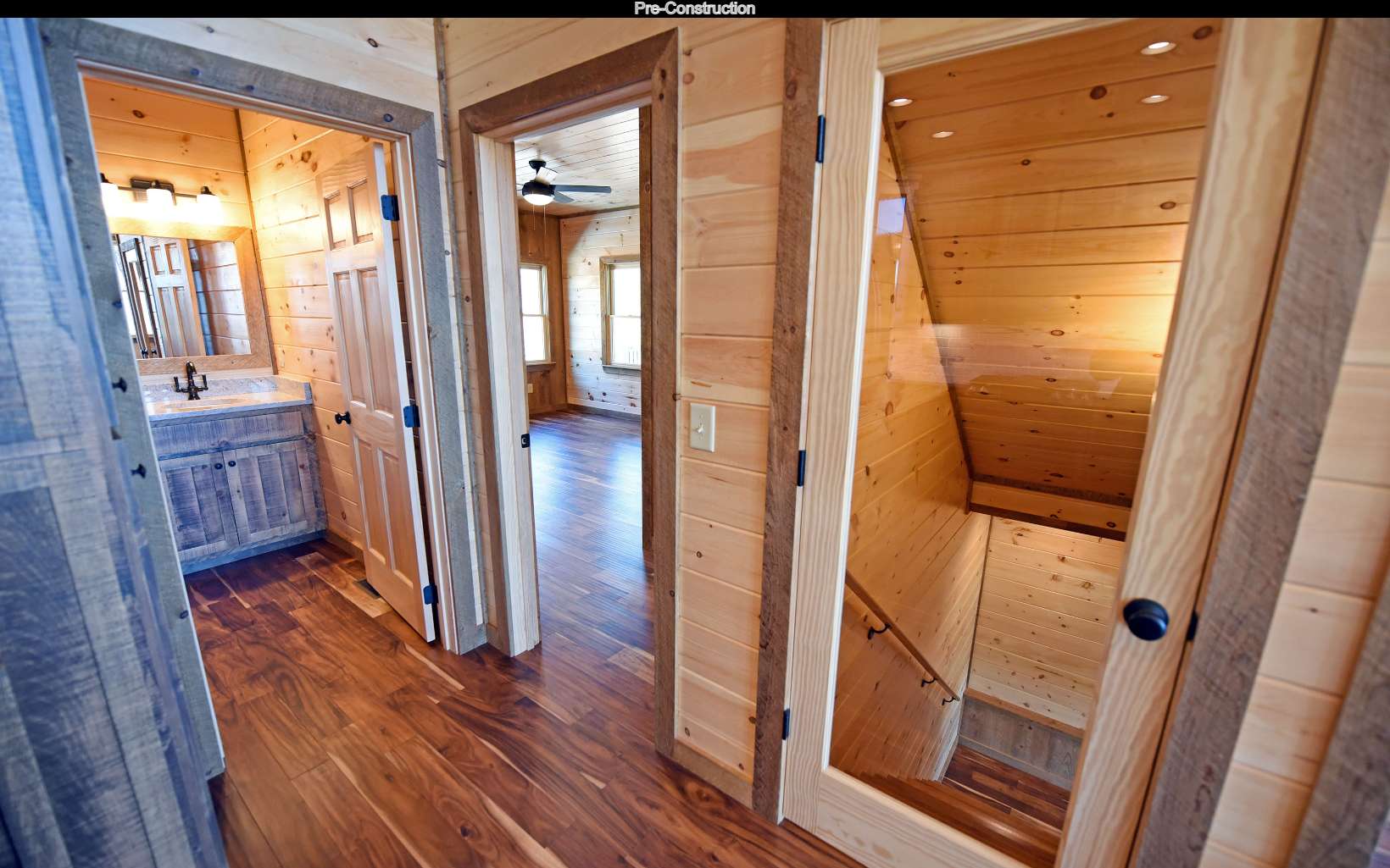 Lot11 Lot11 Native Trail Blue Ridge, GA 30513 - Photo 17 of 44 a view of a hallway with wooden floor and stairs