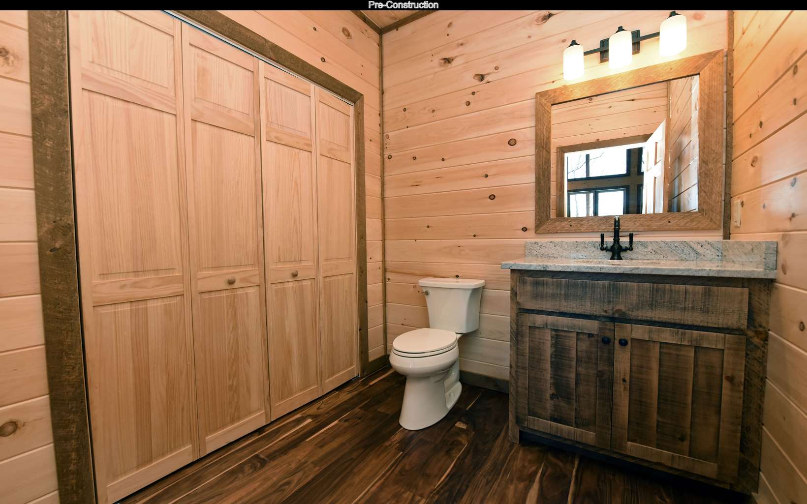 Lot11 Lot11 Native Trail Blue Ridge, GA 30513 - Photo 18 of 44 a bathroom with a granite countertop sink toilet and shower
