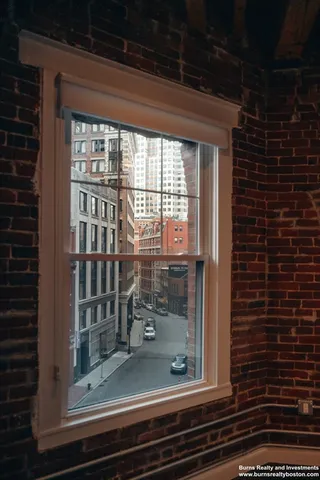a view of a glass door