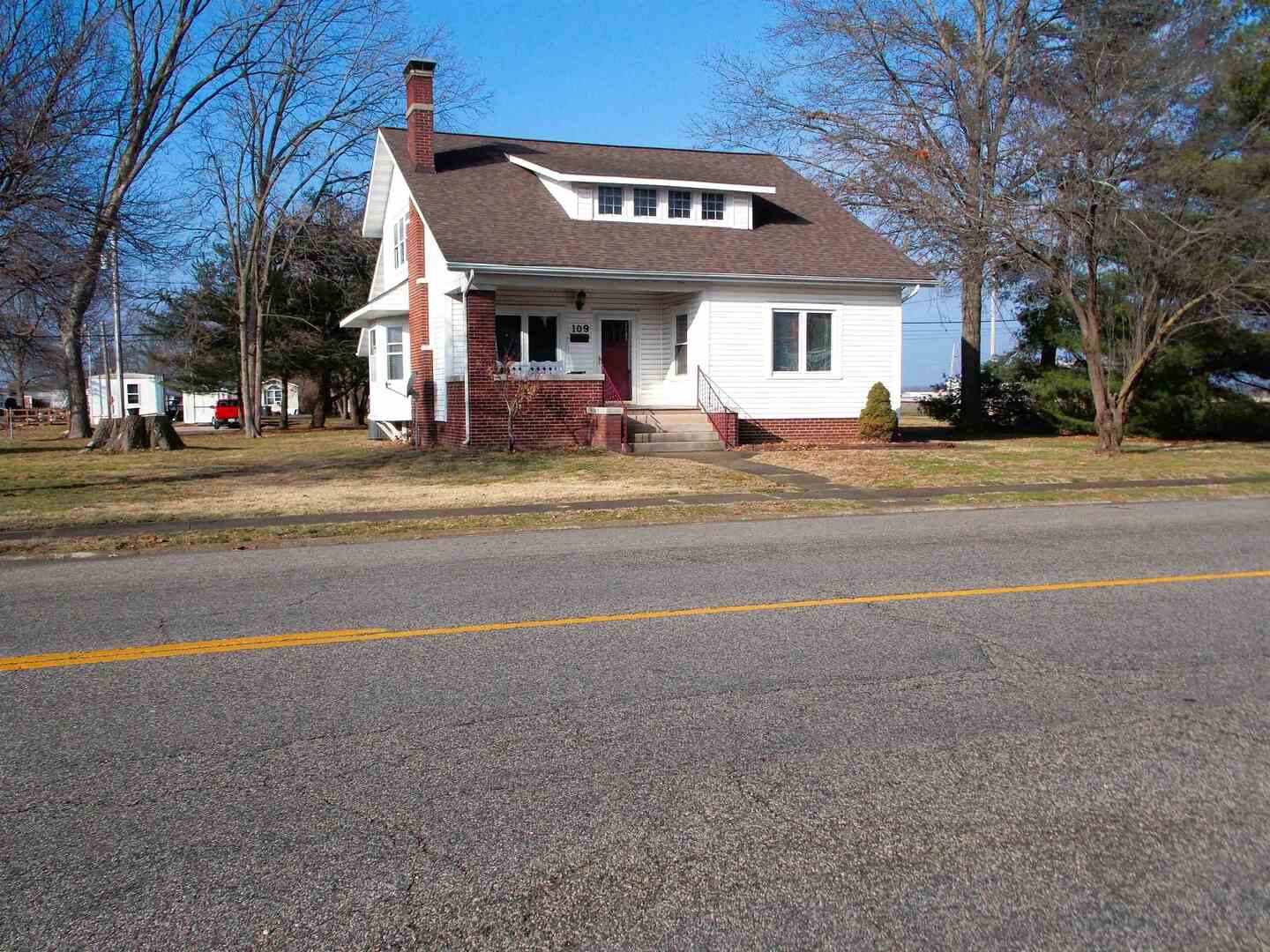 a view of a house with a outdoor space
