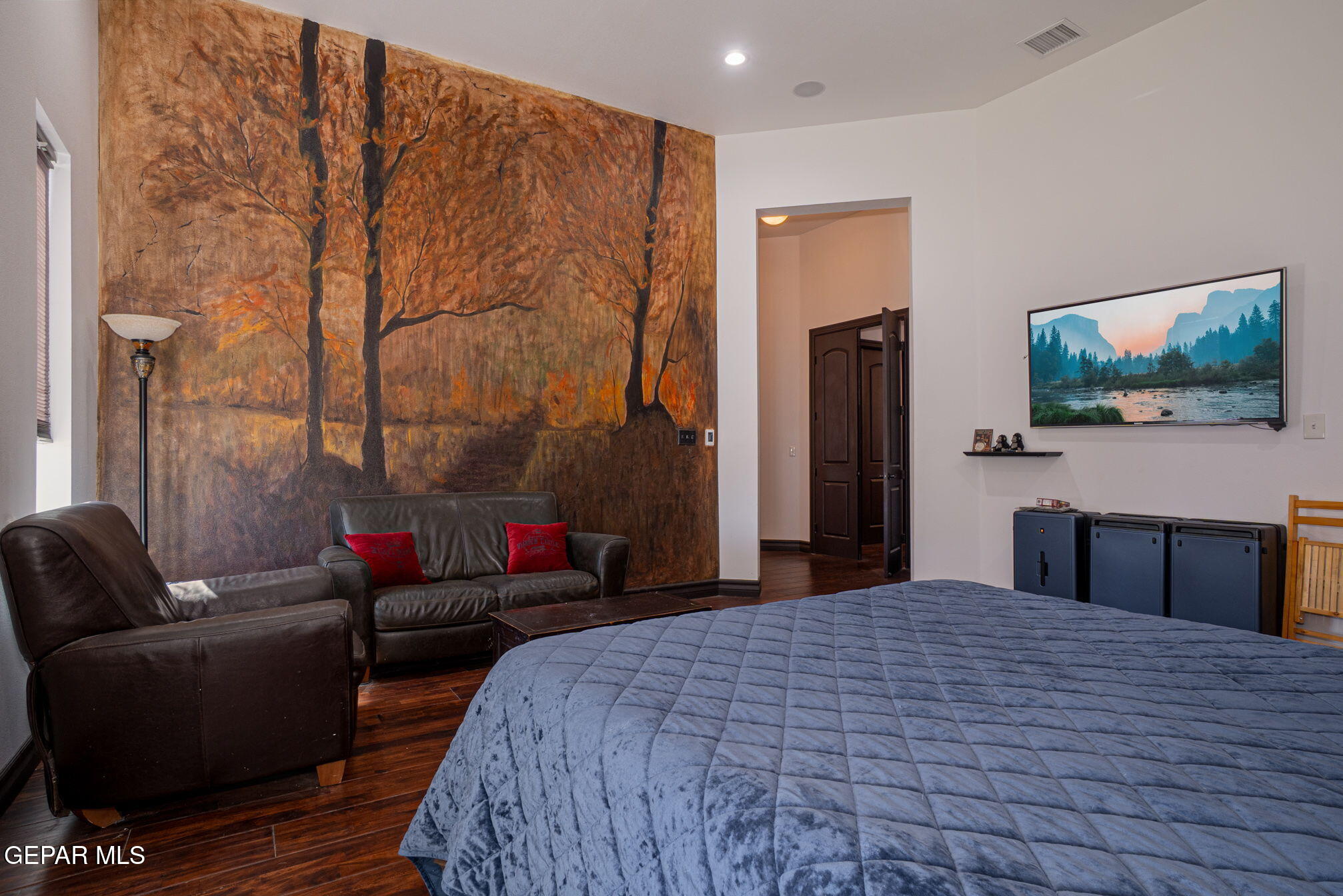 6750 Gato Road El Paso, TX 79932 - Photo 25 of 43 a bedroom with a bed and a flat screen tv