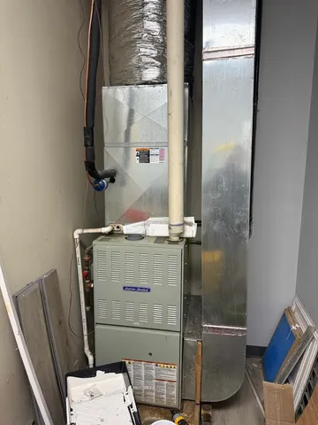 a bathroom with a mirror