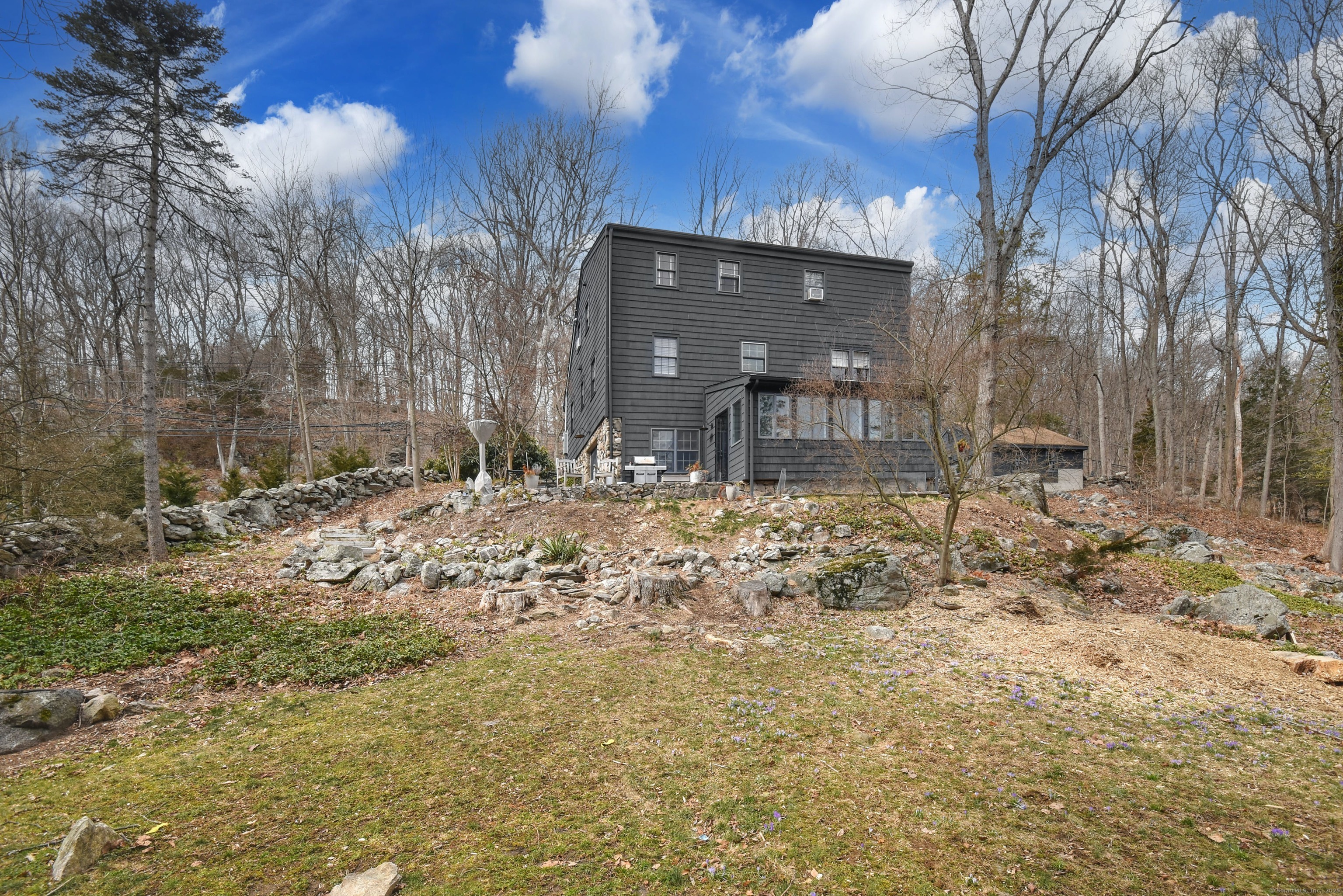 24 Cartbridge Road Weston, CT 06883 - Photo 22 of 27 Back Exterior perspective.